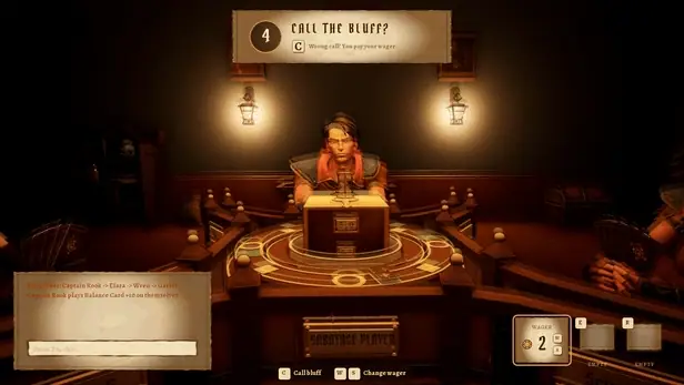 Another player calls the bluff and the card is revealed