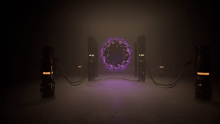 The portal in fog